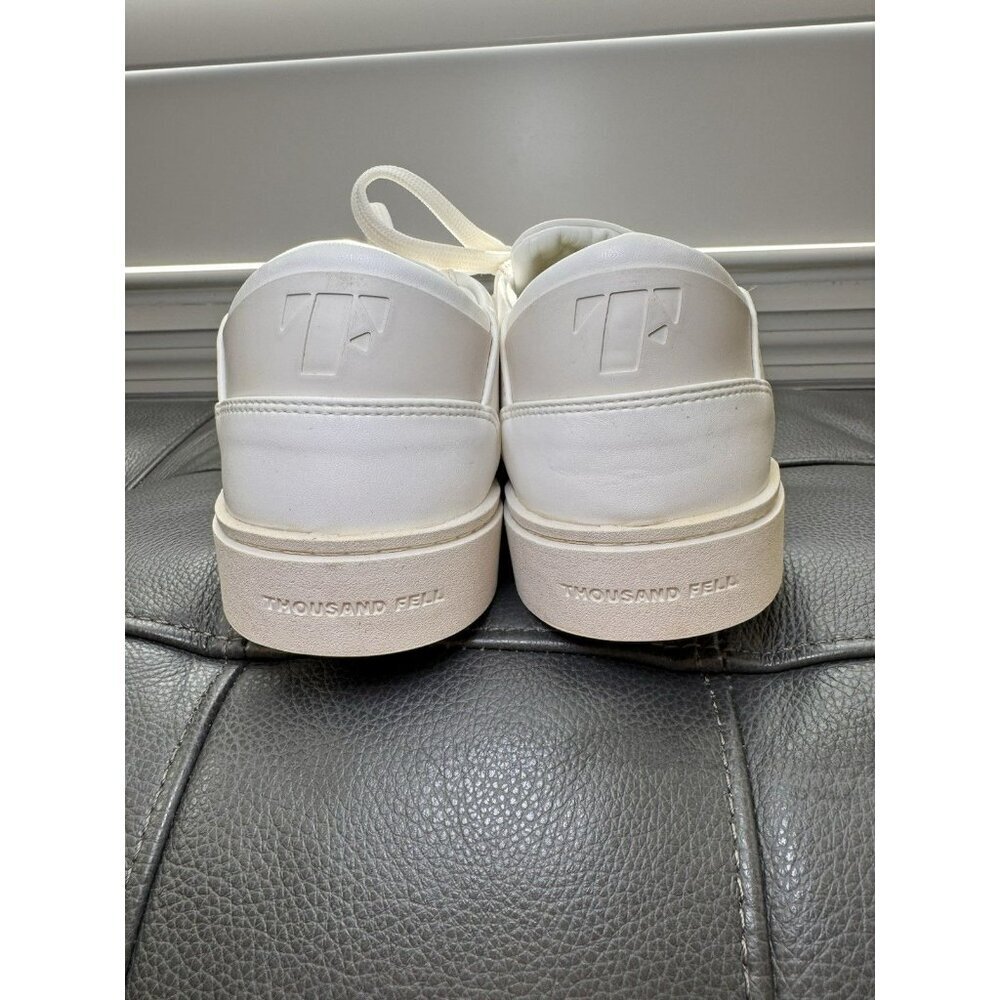 Thousand Fell Lace Up Vegan Leather Sneakers, Women's 9 (White/White) - Picture 3 of 5